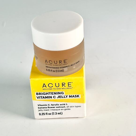 Acure Brightening Vitamin C Jelly Mask Brighten Travel .25 fl oz 7.3ml New NIB - Picture 1 of 7